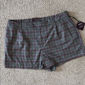 Ava & Viv Red and Gray Plaid Skirt